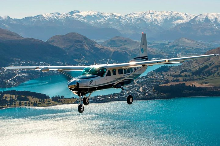Experience breathtaking views of Fiordland National Park as you soar above pristine lakes and majestic peaks completing an unforgettable journey from Milford Sound back to Queenstown.